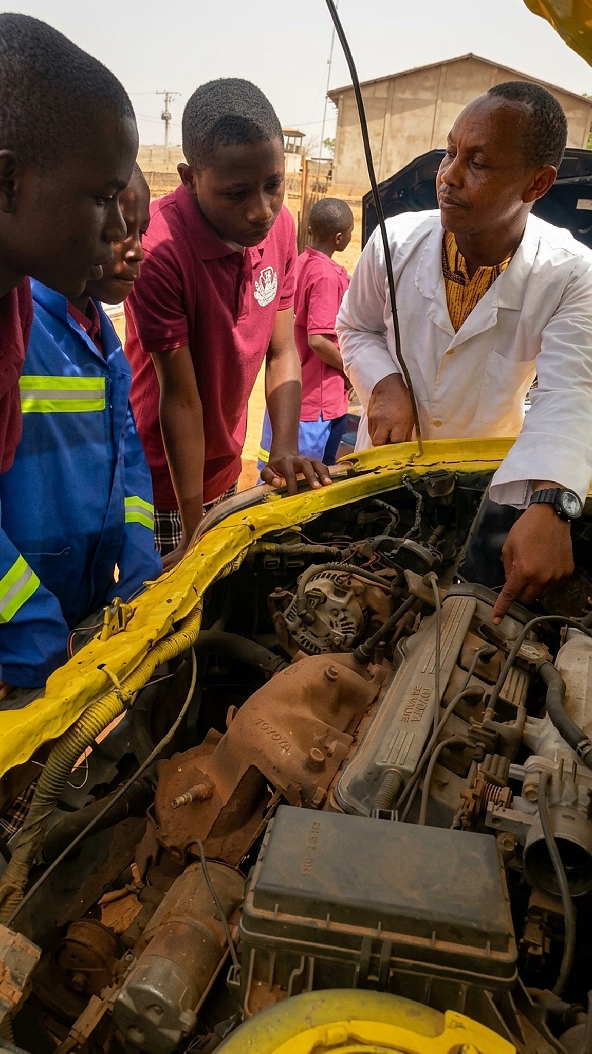 Technical track students at work